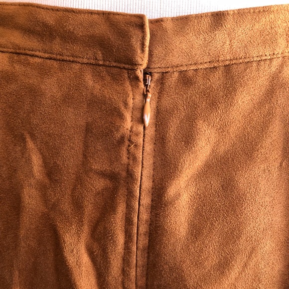 NAPA VALLEY Petites Vintage 80’s Long Vegan Suede Skirt Rare Plus 14P Super Cute - Picture 5 of 8